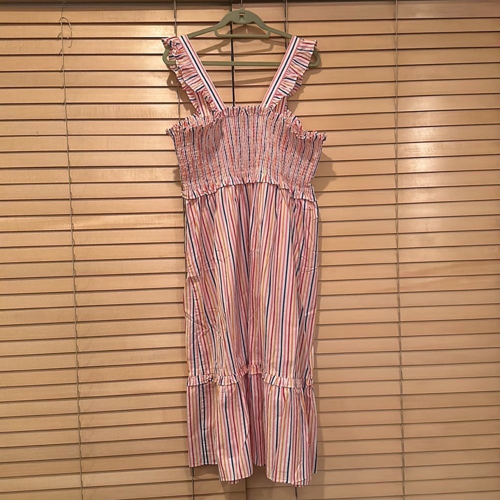 Draper James Kimberly Smocked Striped Midi Dress - Picture 7 of 13
